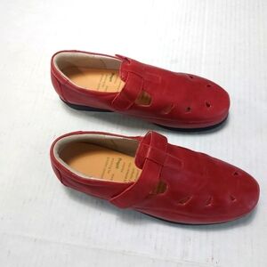 Propet Women's Red Leather Ladybug Cayenne Red Closed Toe Walking Shoes